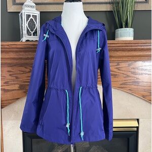 Weather Tamer Women's Purple Windbreaker Lightweight Hooded Rain Jack Sz. M NWOT